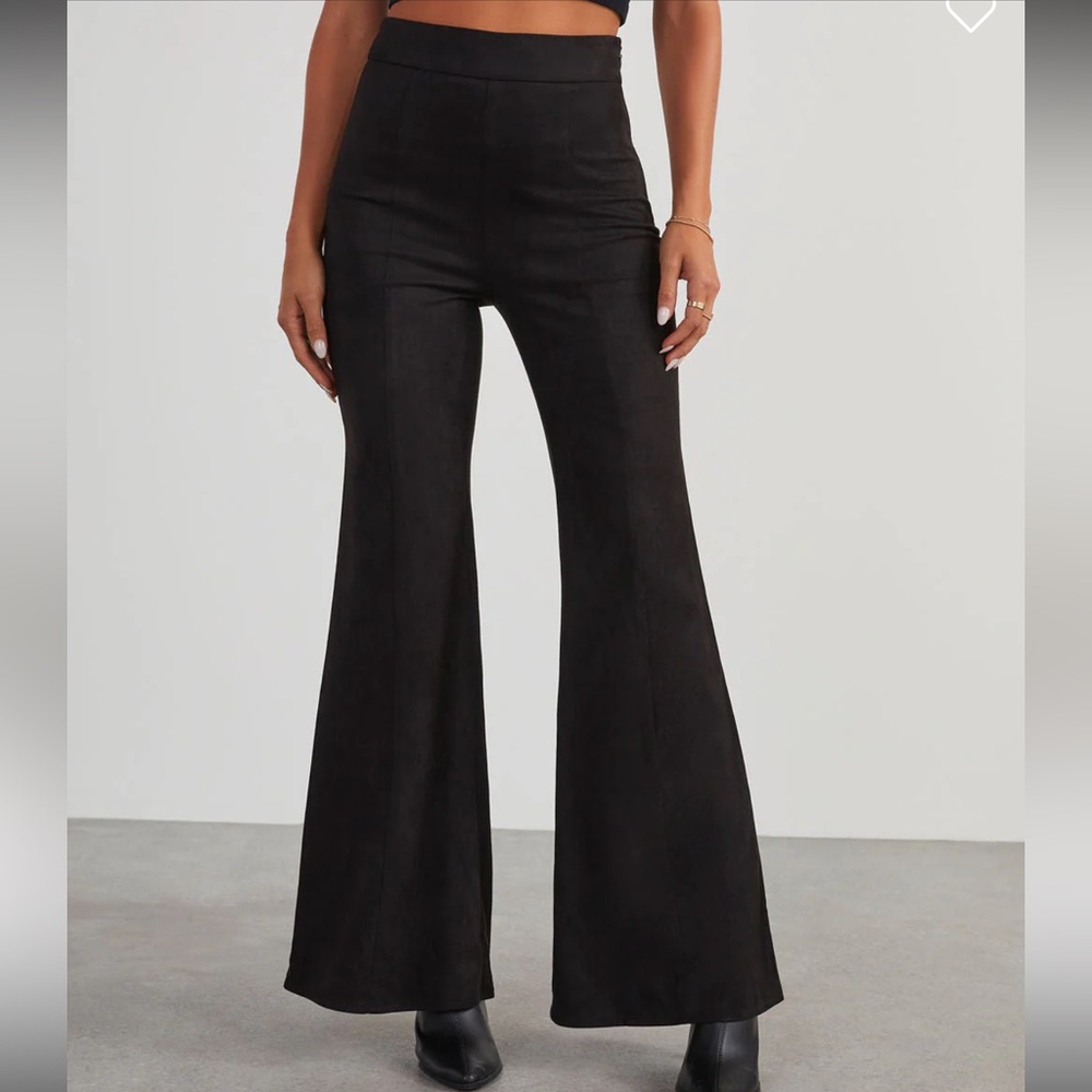 VICI “Born With It” Faux Suede Wide Leg Pants